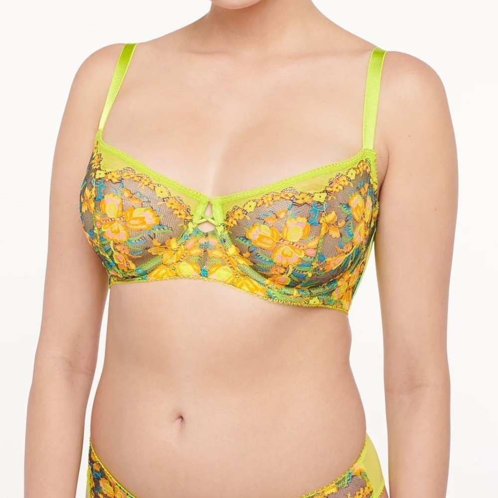 Savage x fenty SWEETHEART LACE BALCONETTE
BRA floral green 36dd